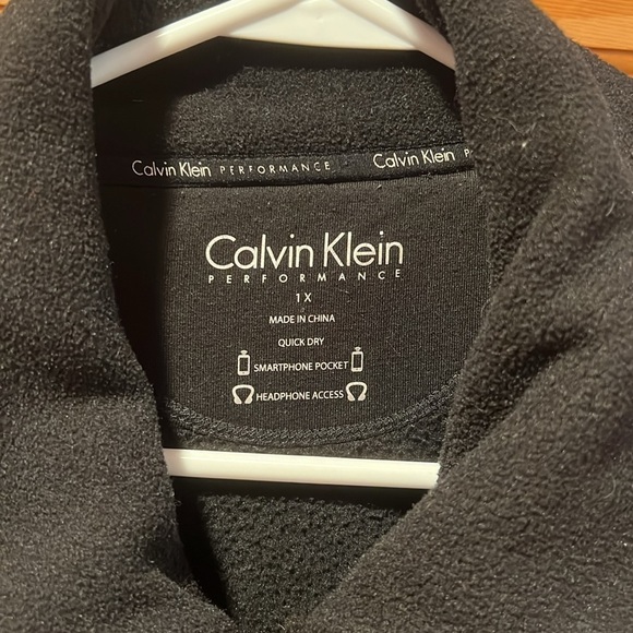CALVIN Klein performance black 1x fleece zip up jacket - Picture 2 of 9